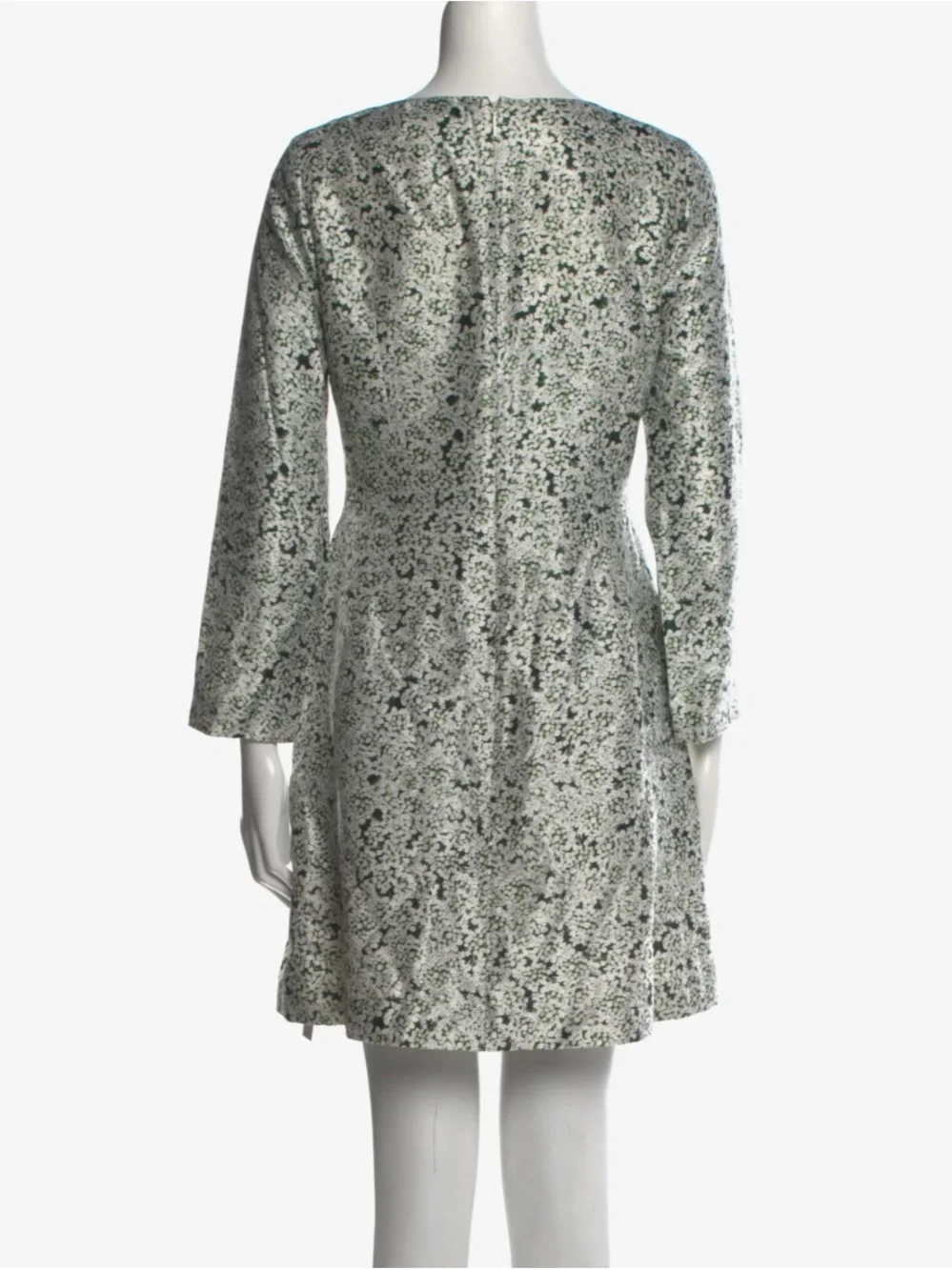 Tory Burch White and Green Mini Floral Dress